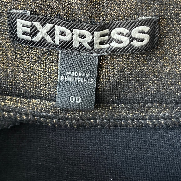 Express Bandage Mini Skirt Metallic Gold Size 00 - Picture 8 of 10